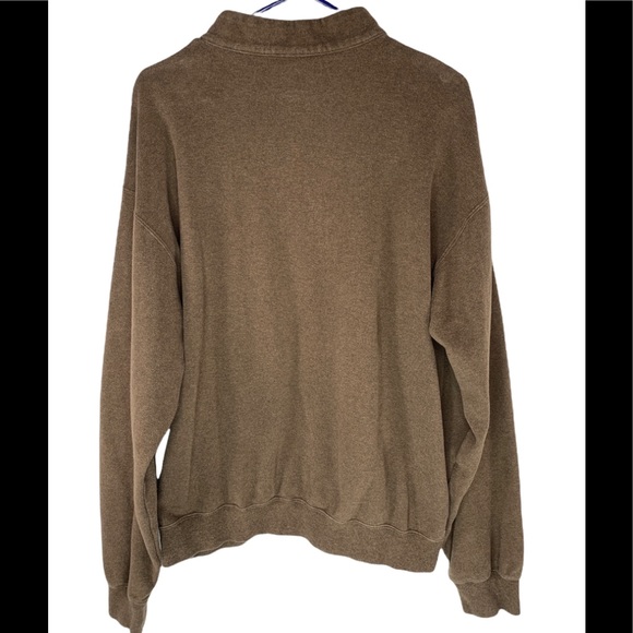 Tommy Bahama Men’s XL Long Sleeve 1/4th Zip Pullover Sweater Brown - Picture 2 of 10
